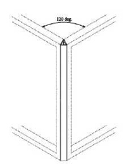 2 way 120 degree connector post