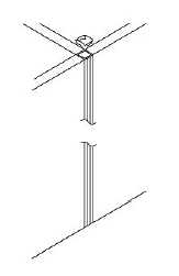 3 way 90 degree connector post