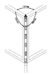 3 way 90 degree connector post