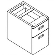 B front suspended pedestal filing cabinet