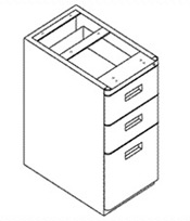 Pedestal box filing cabinet