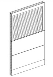 Panel Frames with built in motorized mini blinds