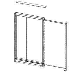 Panel frame with pocket door